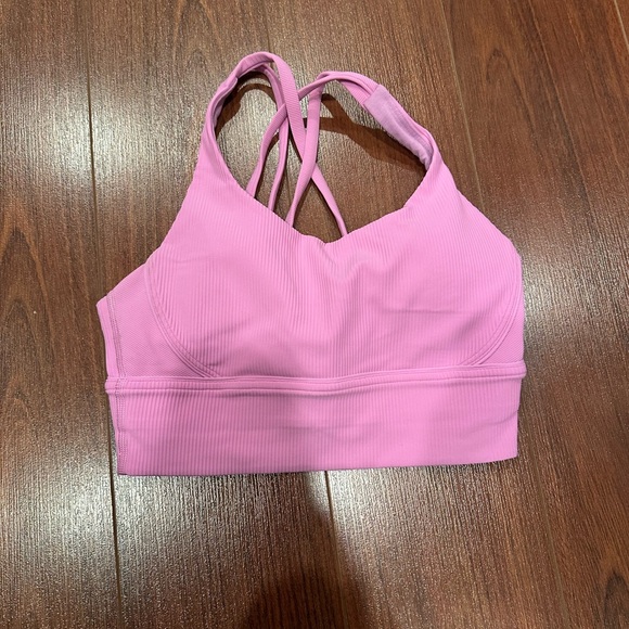 Pink Strappy Sports Bra - Picture 1 of 3